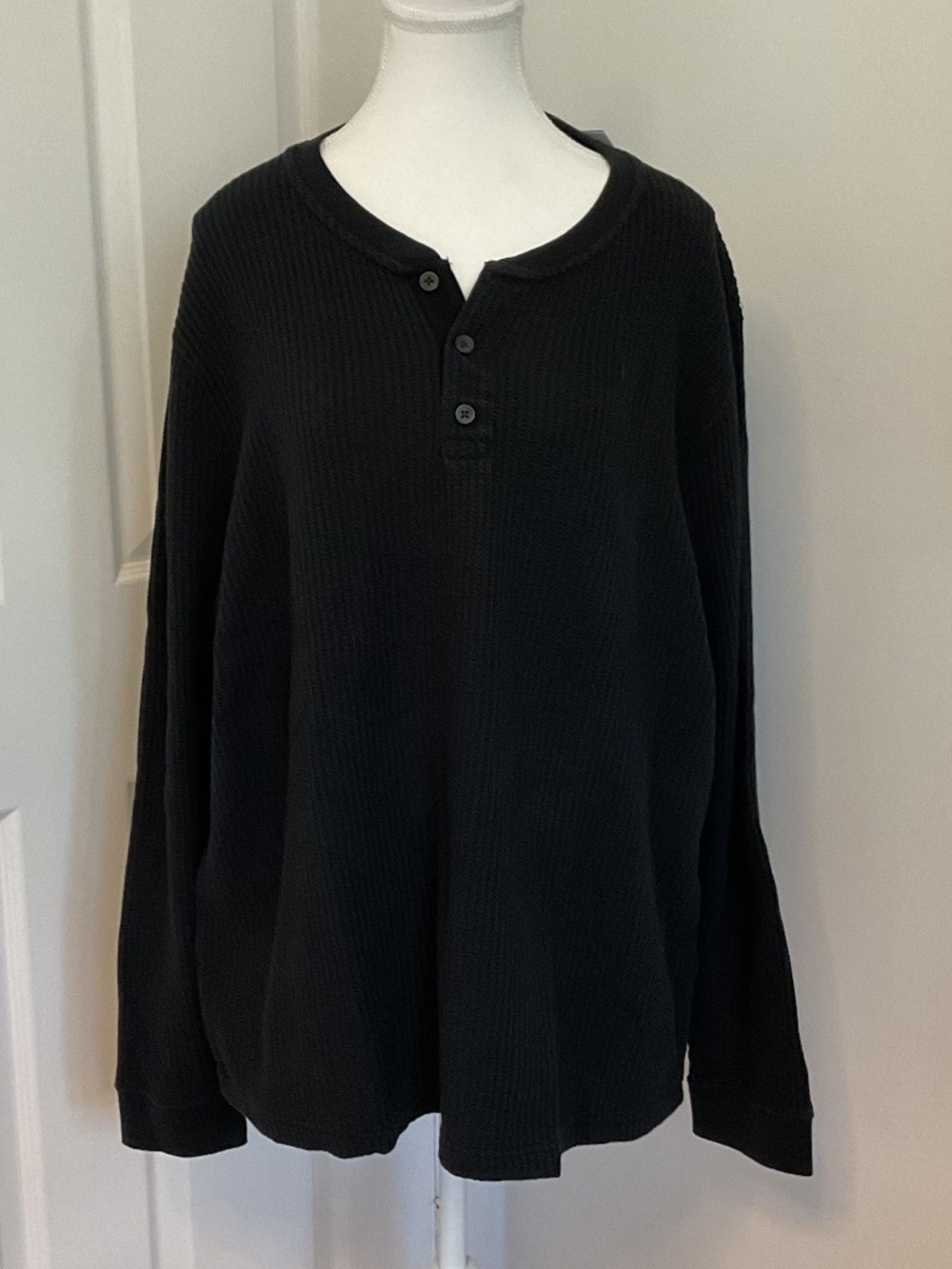 💐NWT💐 Abercrombie & Fitch long sleeve waffle texture Henley top - size XL - Picture 4 of 9